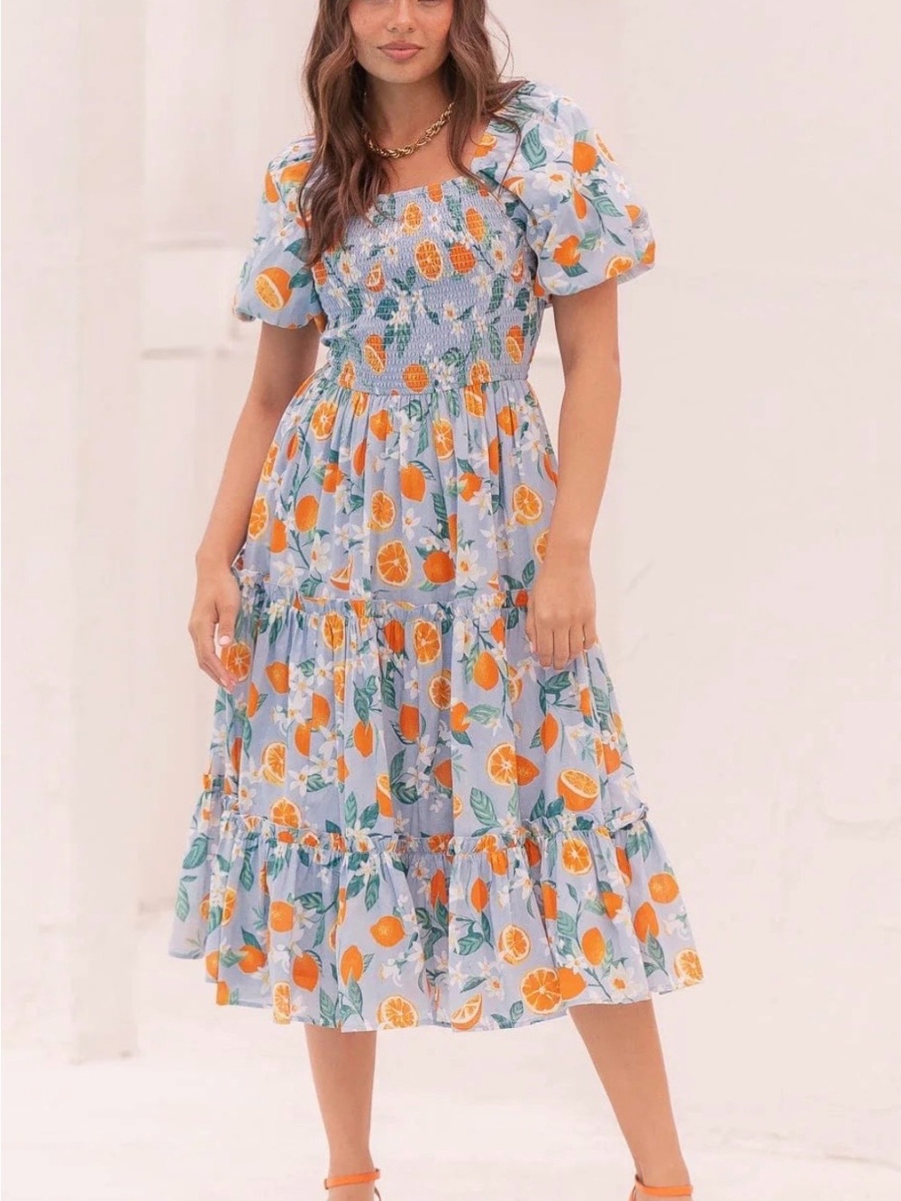 JessaKae Clementine Smocked Midi Dress